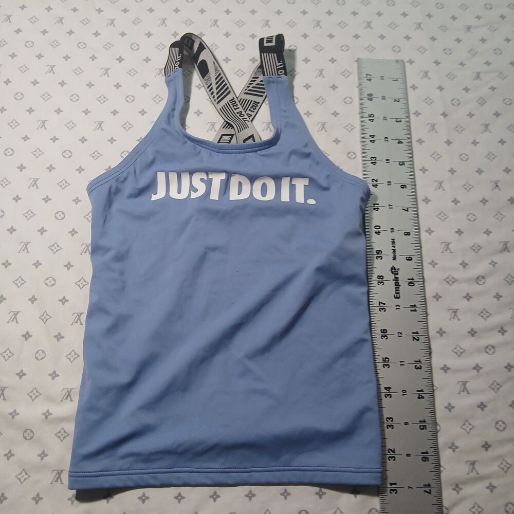 Nike Just Do It Girls Blue Strappy Tank Top Size XS